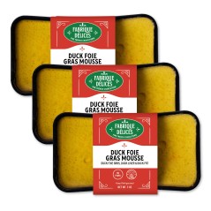 Pork-Free Duck Foie Gras Mousse by Fabrique Delices - 5oz - Set of 3 Terrines