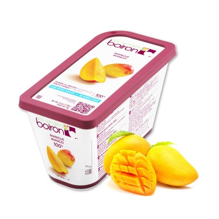 Mango Fruit Puree - Frozen - By Les Vergers Boiron - 100% Fruit - 2.2Lbs - Kosher