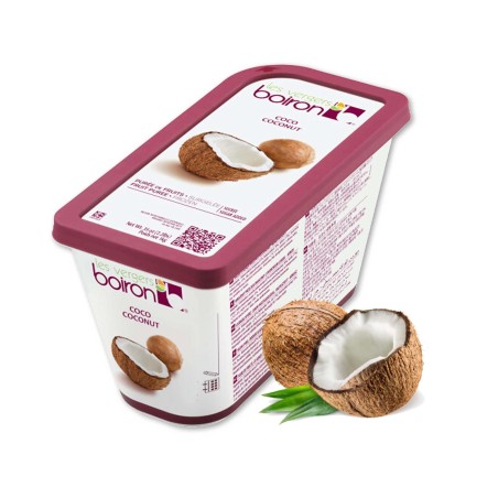 Coconut Puree - Frozen - By Les Vergers Boiron - 88% Coconut Milk - 2.2Lbs - Kosher