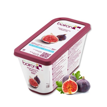 Fig Fruit Puree - Frozen - By Les Vergers Boiron - 100% Fruit - 2.2Lbs - Kosher