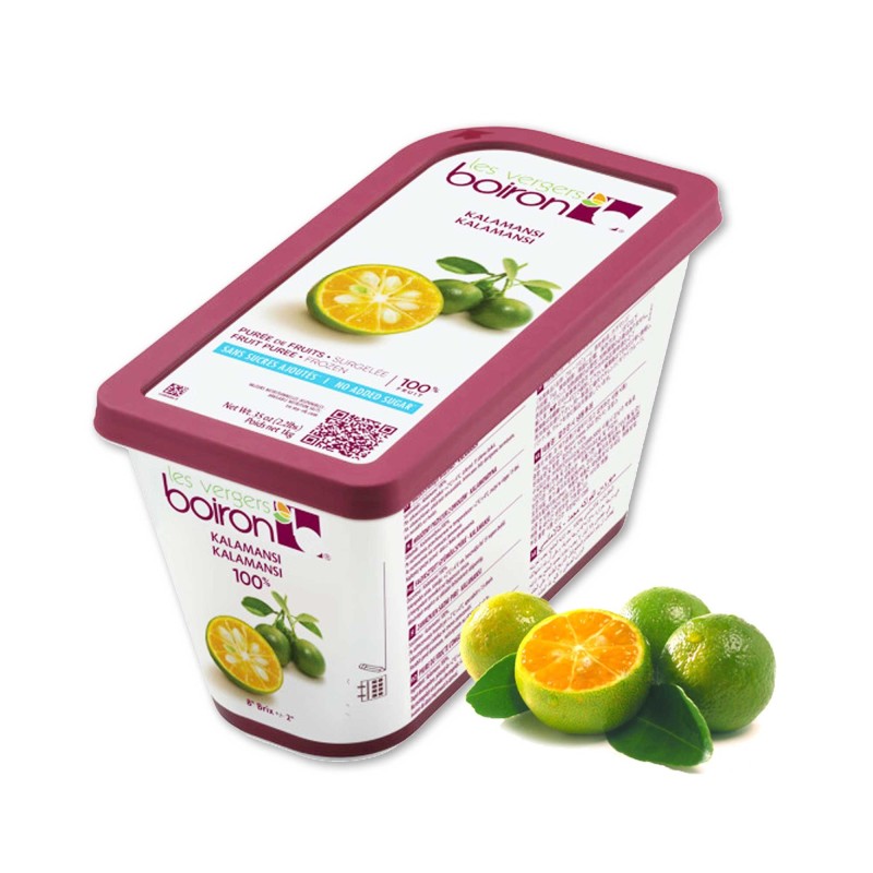 Kalamansi Fruit Puree - Frozen - By Les Vergers Boiron - 100% Fruit - 2.2Lbs - Kosher