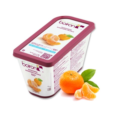 Mandarin Orange Fruit Puree - Frozen - By Les Vergers Boiron - 100% Fruit - 2.2Lbs - Kosher