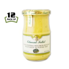 French Green Peppercorn Dijon Mustard  by Edmond Fallot - 7.4oz - (Pack of 12)