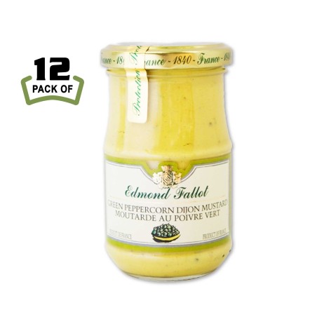 French Green Peppercorn Dijon Mustard  by Edmond Fallot - 7.4oz - (Pack of 12)