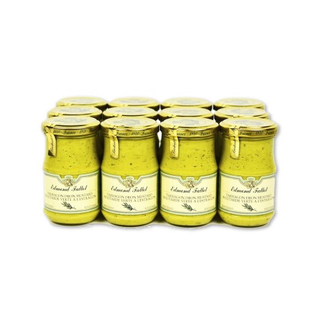 Tarragon Dijon Mustard by Edmond Fallot - French Gourmet - 7.4oz - (Pack of 12)