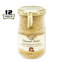 Whole Grain Dijon Mustard by Edmond Fallot  - Stone-Ground French Gourmet - 7.4oz - (Pack of 12)