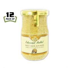Walnut Dijon Mustard by Edmond Fallot - French Gourmet - 7.4oz - (Pack of 12)
