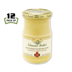 Burgundy Dijon Mustard with Burgundy Wine by Edmond Fallot - French Gourmet -7.4oz - (Pack of 12)