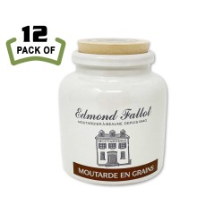 French whole grain mustard in a Stoneware Crock by Edmond Fallot - 8.8oz