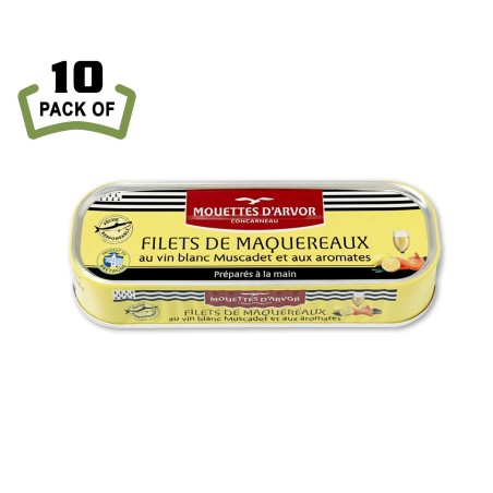 Les Mouettes d'Arvor Mackerel in White Wine - Light, tender, and authentically French.