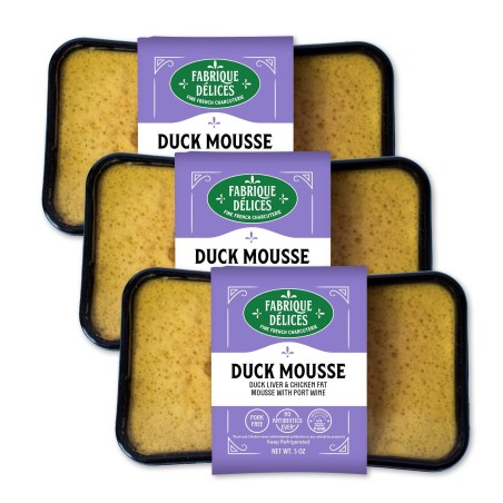 Duck Mousse with Port Wine - 7oz - Pork-Free - The Set of 2 Terrines