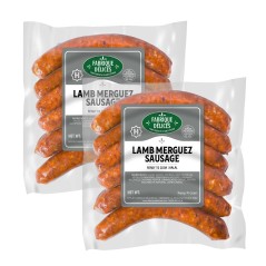 Merguez Sausages - Spicy Lamb Sausages - Pork-Free - Halal - 6 Links - 0.75Lb - (Pack of 2)