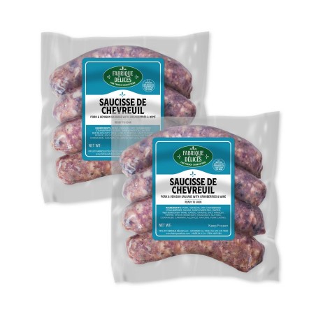 Venison Sausages with Cranberries - 4 Links - (Pack of 2)