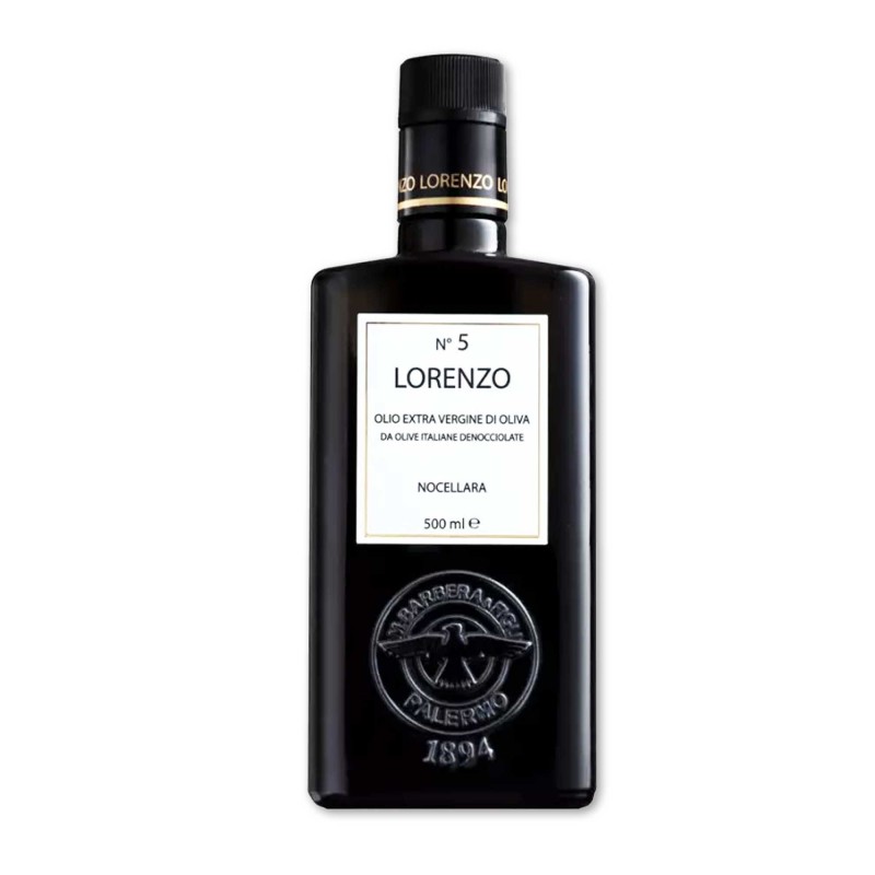 Lorenzo No. 5 Organic Extra Virgin Olive Oil by Barbera - 16.9oz - Kosher - Italian Gourmet