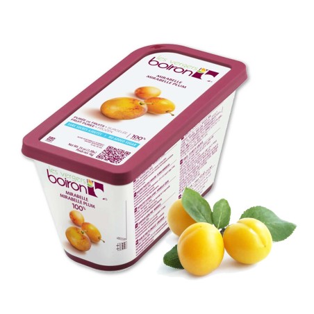 Mirabelle Plum Fruit Puree - Frozen - By Les Vergers Boiron - 100% Fruit - 2.2Lbs - Kosher