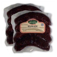 French Blood Sausage - 4 Links - 1Lb - by Fabrique Delices - (Pack of 2)