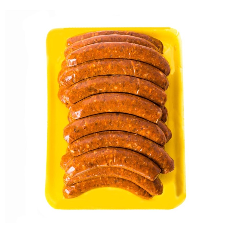 Spicy Lamb Sausage - Merguez Sausages - by Fabrique Delices - 100% Lamb - Halal - Pork-Free - 24 Links - 3Lbs Spicy Lamb Sausage - Merguez Sausages - by Fabrique Delices - 100% Lamb - Halal - Pork-Free - 24 Links - 3Lbs