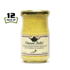 Edmond Fallot Horseradish Dijon Mustard - spicy French mustard - 7.4oz glass jar